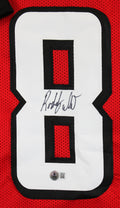 Roddy White Authentic Signed Red Pro Style Framed Jersey BAS Witnessed