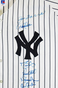 2000 Yankees (29) Torre, Jeter, Rivera Signed Pinstripe Jersey LE #29/126 JSA