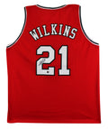 Georgia Dominique Wilkins Signed Red Pro Style Jersey JSA Witnessed #WA135361