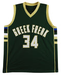 Giannis Antetokounmpo Authentic Signed Green Pro Style Jersey BAS Wit #WG59788