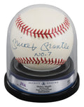 Yankees Mickey Mantle "No. 7" Authentic Signed OAL Baseball Auto 10! BAS Encap