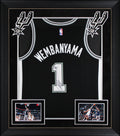 Spurs Victor Wembanyama Signed Black Nike Framed Jersey Fanatics #ZL88422027