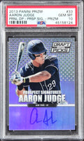 Aaron Judge Signed Panini Prizm DP #33 Silver RC Card 10! Auto 10! PSA/DNA Slab