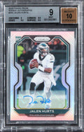 Jalen Hurts Signed 2020 Panini Prizm #343 RC Card Grade 9, Auto 10! BAS Slabbed