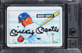 Yankees Mickey Mantle Signed Custom Trading Card Auto Grade Mint 9! BAS Slabbed