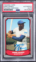 Cubs Ernie Banks Authentic Signed 1988 Pacific Legends #35 Card PSA/DNA Slabbed