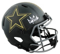 Cowboys Dak Prescott Signed STS IV Full Size Speed Rep Helmet W/ Case BAS Wit