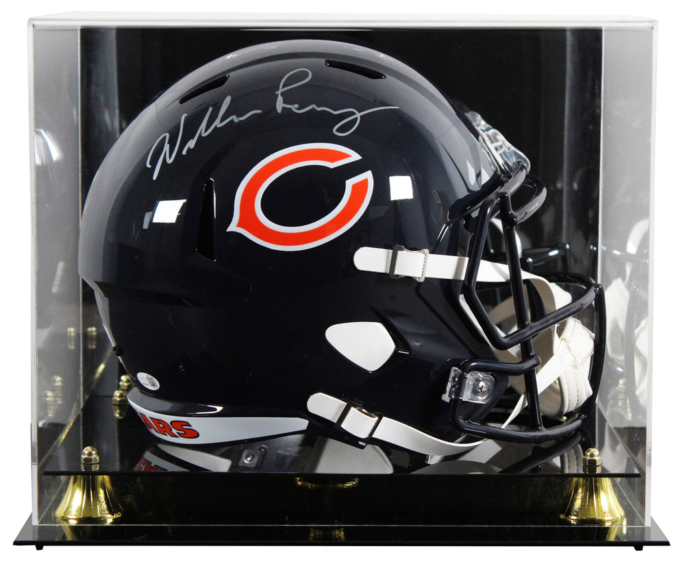 Bears William Perry Signed Full Size Speed Rep Helmet W/ Case JSA Witness