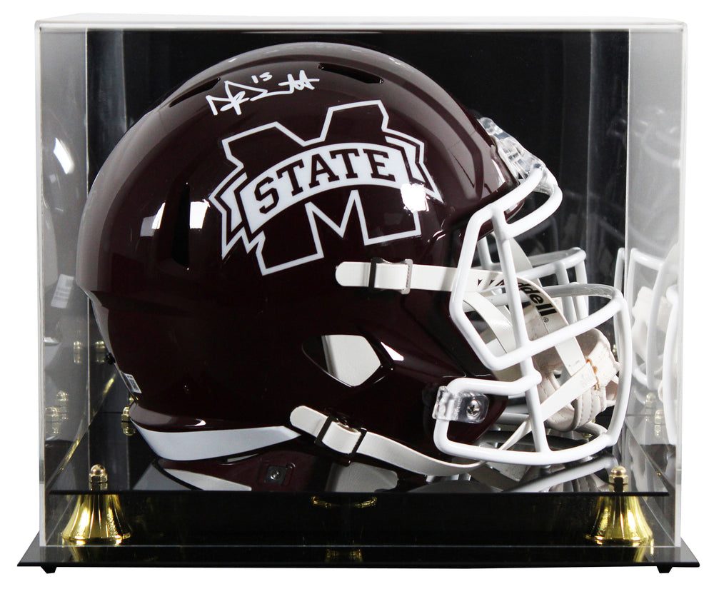 Mississippi State Dak Prescott Signed Full Size Speed Rep Helmet W/ Case BAS Wit
