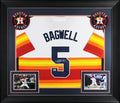 Jeff Bagwell Authentic Signed White Pro Style Framed Jersey BAS #BQ96645
