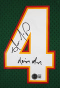 Sonics Shawn Kemp "Reign Man" Signed Green M&N 1995-96 HWC Swingman Jersey BAS W
