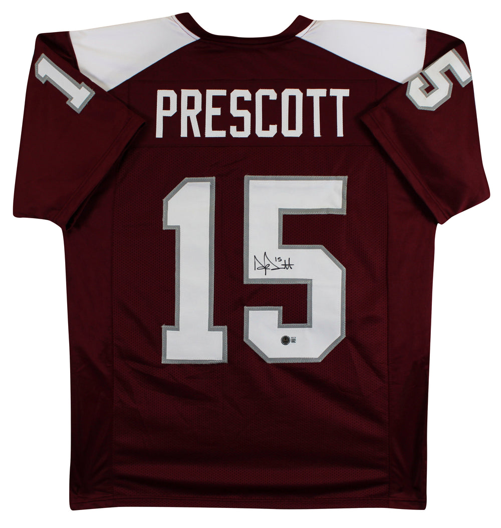 Mississippi State Dak Prescott Signed Maroon Pro Style Jersey BAS Witnessed