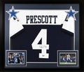 Dak Prescott Signed Navy Thanksgiving Pro Style Framed Jersey BAS Witnessed
