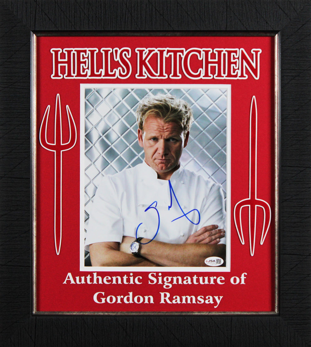 Gordon Ramsey Hell's Kitchen Authentic Signed 8x10 Framed Photo JSA #CJ41579