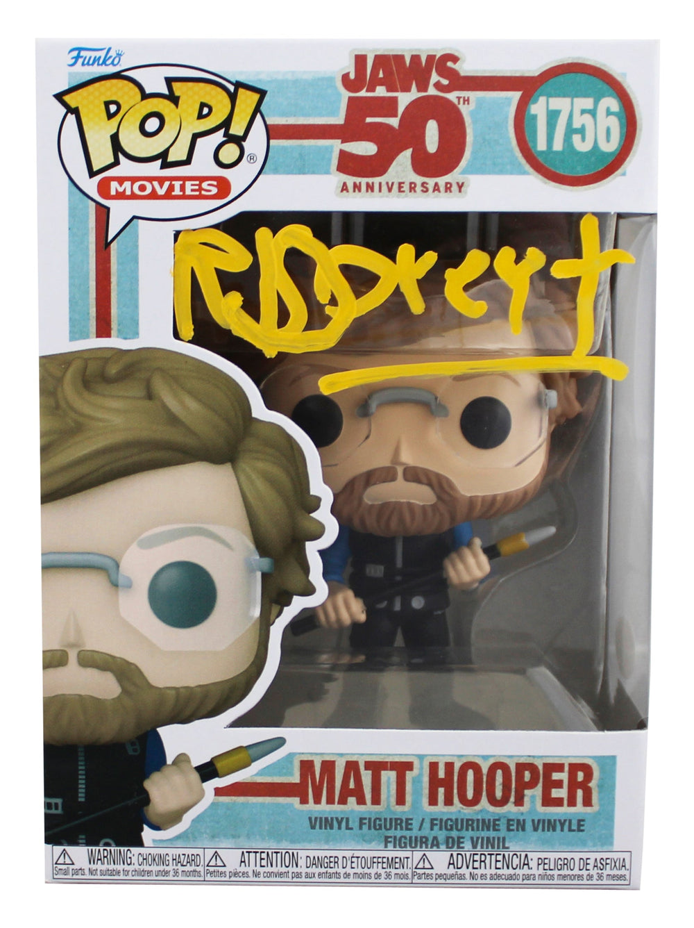Richard Dreyfuss Jaws Signed Matt Hooper #1756 Funko Pop Figure JSA #CF95536