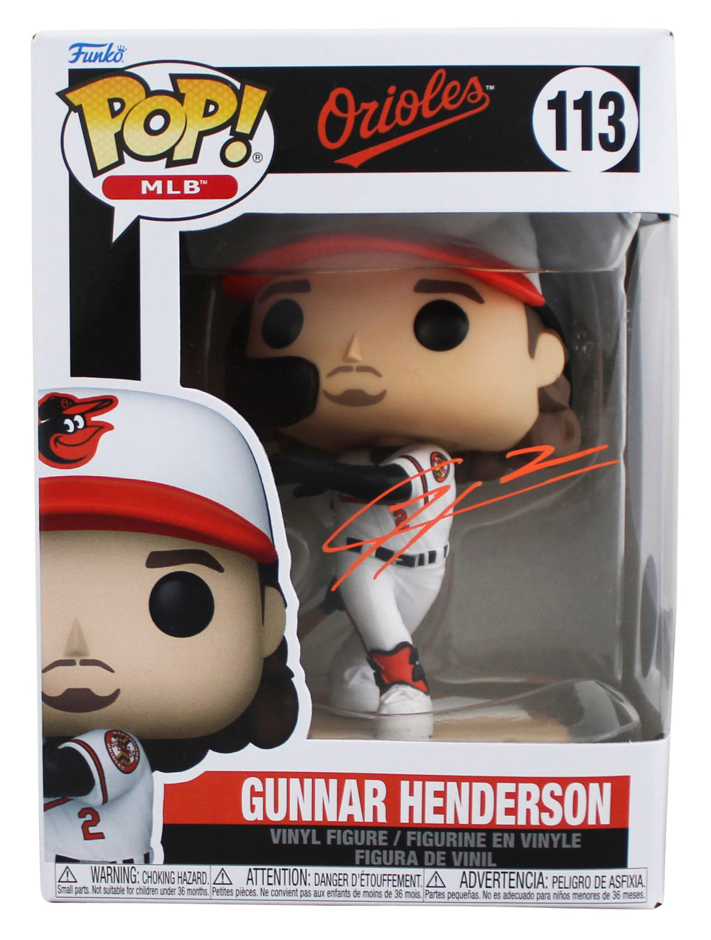 Orioles Gunnar Henderson Signed #113 Funko Pop Vinyl Figure BAS Witnessed