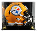 Steelers T.J. Watt Signed Yellow Full Size Speed Rep Helmet W/ Case BAS Witness