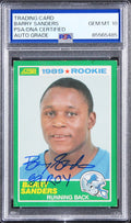 Barry Sanders "89 ROY" Signed 1989 Score #257 RC Card Auto 10! PSA/DNA Slabbed