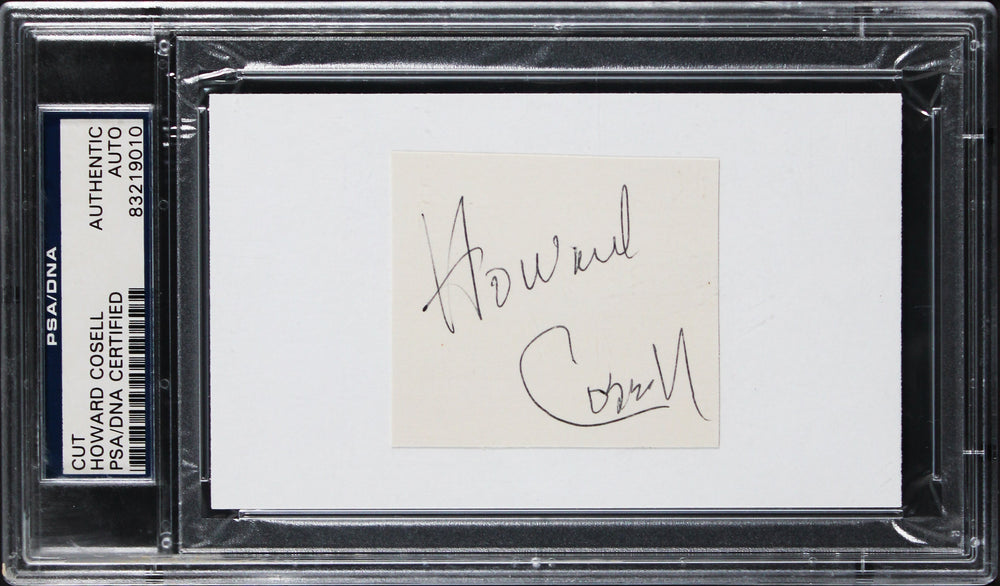 Howard Cosell Authentic Signed 2.5x2 Inch Cut Signature PSA/DNA Slabbed