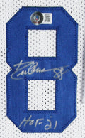 (3) Staubach, Dorsett & Pearson Signed White Pro Style Framed Jersey BAS Witness