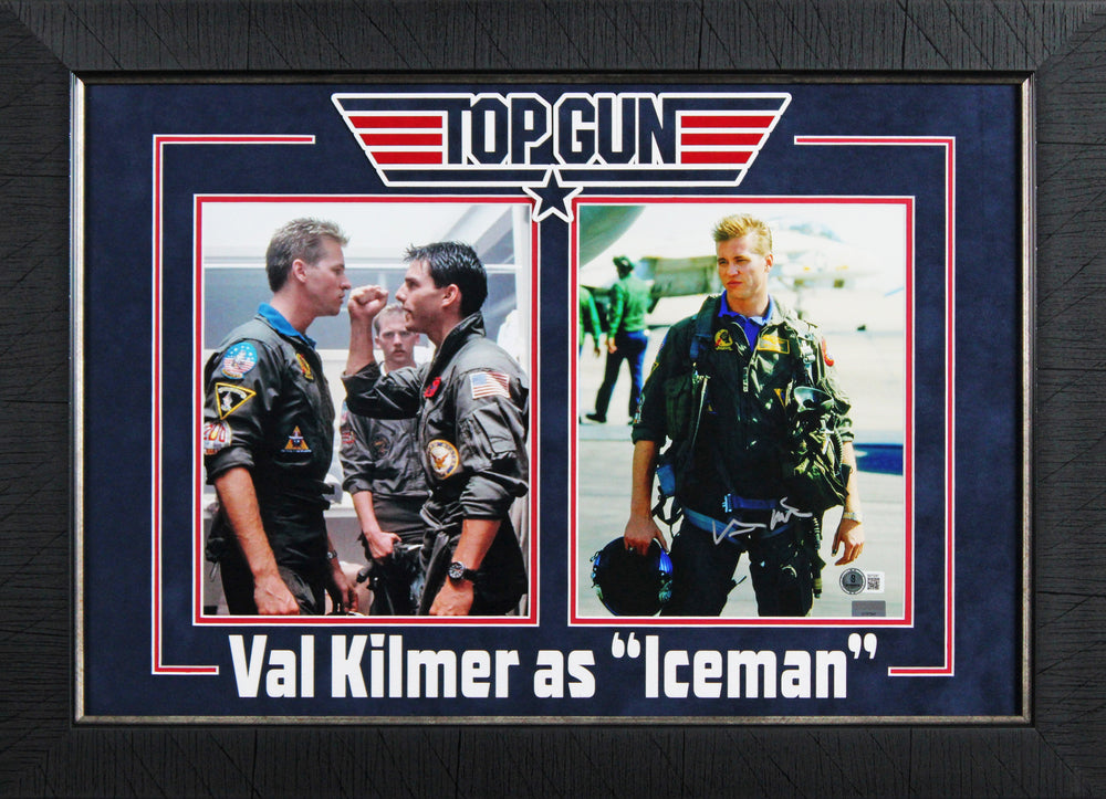 Val Kilmer Top Gun Authentic Signed 8x10 Framed Vertical Iceman Photo BAS