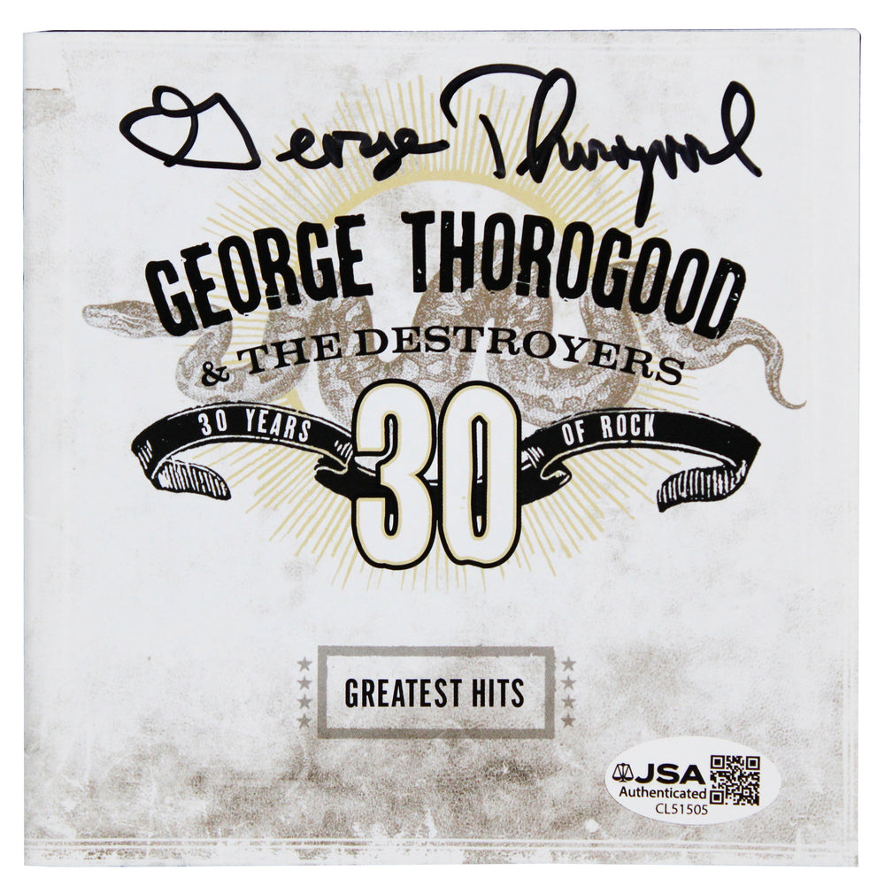 George Thorgood Authentic Signed Greatest Hits CD Booklet JSA #CL51505