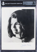 Jacqueline Kennedy Onassis Authentic Signed 8x10 Black & White Photo BAS Slabbed