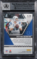 Colts Peyton Manning Signed 2020 Panini Mosaic #299 Card Auto 10! BAS Slabbed