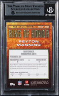 Colts Peyton Manning Authentic 2007 Topps #RH41 Card Autographed BAS Slabbed