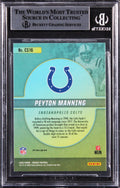 Colts Peyton Manning Signed 2020 Panini Mosaic Center Stage #16 Card BAS Slabbed