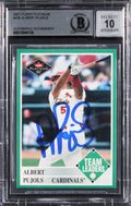 Cardinals Albert Pujols Signed 2001 Fleer Platinum #435 RC Card Auto 10 BAS Slab