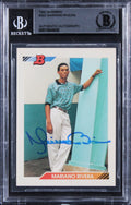 Yankees Mariano Rivera Authentic Signed 1992 Bowman #302 Rookie Card BAS Slabbed