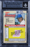 Dodgers Mike Piazza "NL ROY 93" Signed 1992 Bowman #461 Rookie Card BAS Slabbed