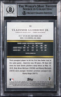 Blue Jays Vlad Guerrero Jr. Signed 2019 Topps Gold #99 RC Card Auto 10! BAS Slab