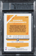 Bucks Giannis Antetokounmpo Signed 2019 Donruss Optic #81 Card Auto 10! BAS Slab