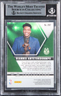 Bucks Giannis Antetokounmpo Signed 2019 Panini Mosaic #297 Card Auto 10 BAS Slab