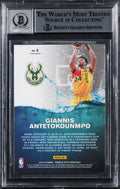 Bucks Giannis Antetokounmpo Signed 2019 Donruss Optic #3 Card Auto 10! BAS Slab