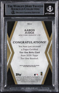 Yankees Aaron Judge Signed 2020 Topps Tier One Relics #T1RAJ Card BAS Slabbed
