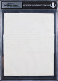 James K. Polk Signed 7.5x9.25 August 1845 Handwritten Letter Auto 9 BAS Slab