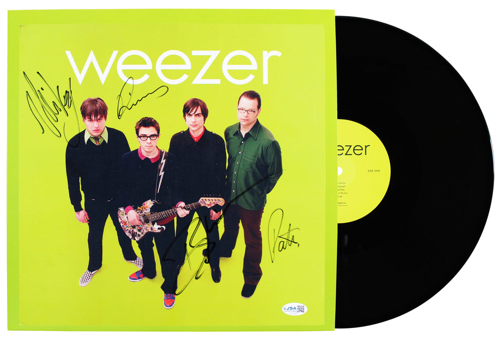 Weezer (4) Cuomo, Welsh, Bell & Wilson Signed Green Album Flat JSA #CL51538
