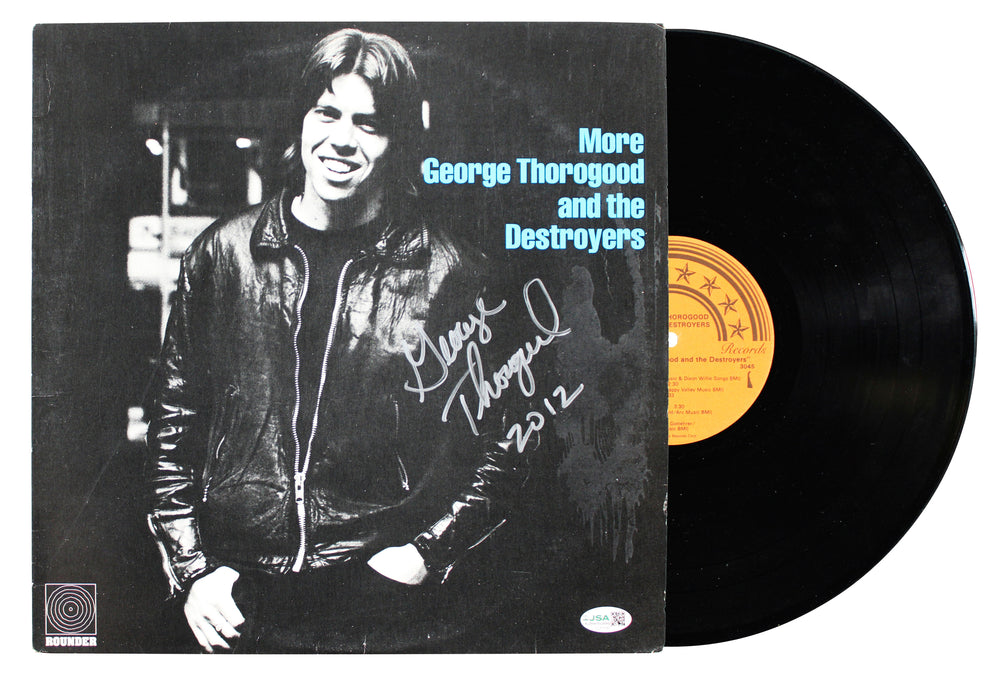 George Thorogood Authentic Signed Album Cover W/ Vinyl Autographed JSA #CL51547