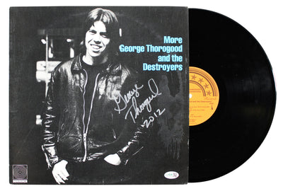 George Thorogood Authentic Signed Album Cover W/ Vinyl Autographed JSA #CL51547