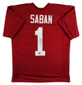 Alabama Nick Saban Authentic Signed Maroon Pro Style Jersey Autographed BAS