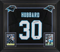 Chuba Hubbard Authentic Signed Black Pro Style Framed Jersey BAS Witnessed 2