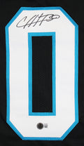 Chuba Hubbard Authentic Signed Black Pro Style Jersey BAS Witnessed 2
