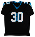 Chuba Hubbard Authentic Signed Black Pro Style Jersey BAS Witnessed 2