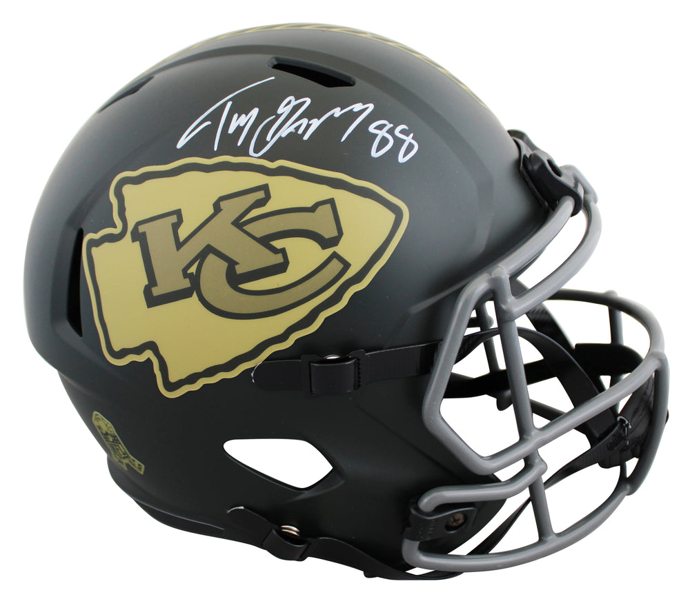 Chiefs Tony Gonzalez Signed STS IV Full Size Speed Rep Helmet BAS Witnessed