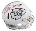 Tony Gonzalez & Travis Kelce Signed STS III F/S Speed Proline Helmet W/ Case BAS