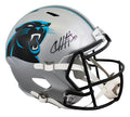 Panthers Chuba Hubbard Authentic Signed Full Size Speed Rep Helmet BAS Witnessed