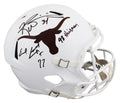 Texas Ricky Williams & Earl Campbell Signed Full Size Speed Rep Helmet BAS JSA W